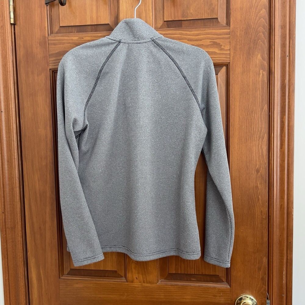 Adidas Golf Women’s Gray Heather 1/4 Zip Textured Knit Pullover Sweater Sz M - Picture 3 of 9